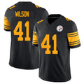 Pittsburgh #41 Wilson Player Football V Neck Short Sleeve Jersey Black Payton For Men Youth Women Gift
