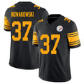 Pittsburgh #37 Nowakowski Player Football V Neck Short Sleeve Jersey Black Riley For Men Youth Women Gift