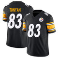 Pittsburgh #83 Tonyan Player Football V Neck Short Sleeve Black Jersey Robert For Men Youth Women Gift