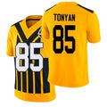 Pittsburgh #85 Tonyan Player Football V Neck Short Sleeve Gold Jersey Robert For Men Youth Women Gift