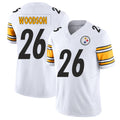 Pittsburgh #26 Woodson Player Football V Neck Short Sleeve White Jersey Rod For Men Youth Women Gift