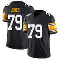 Pittsburgh #79 Jones Black Player Football V Neck Short Sleeve Jersey Steven For Men Youth Women Gift