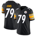Pittsburgh #79 Jones Player Football V Neck Short Sleeve Black Jersey Steven For Men Youth Women Gift