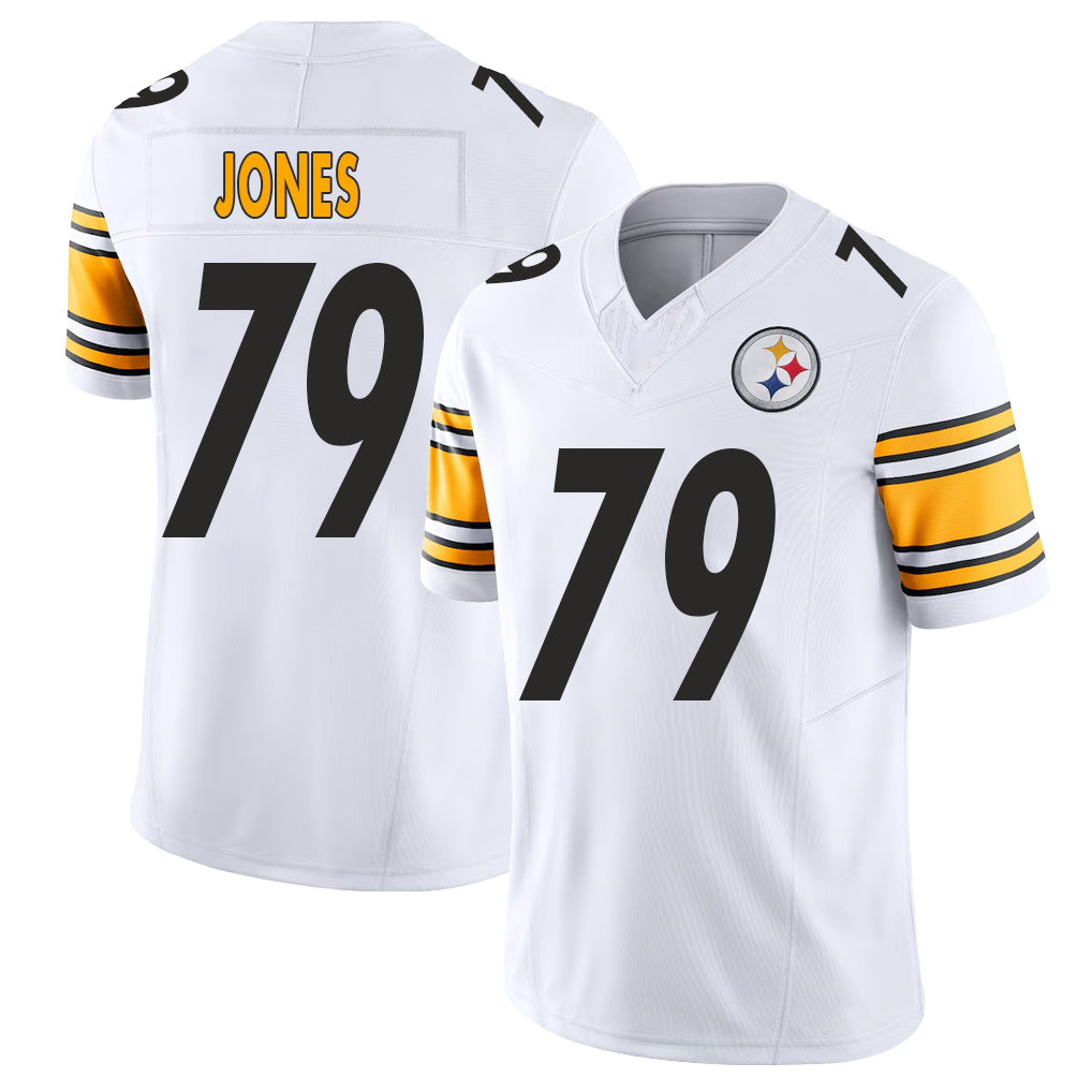 Pittsburgh #79 Jones Player Football V Neck Short Sleeve White Jersey Steven For Men Youth Women Gift