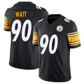 Pittsburgh #90 Watt Player Football V Neck Short Sleeve Black Jersey T.J. For Men Youth Women Gift