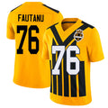 Pittsburgh #76 Fautanu Player Football V Neck Short Sleeve Gold Jersey Troy For Men Youth Women Gift