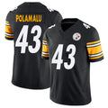 Pittsburgh #43 Polamalu Player Football V Neck Short Sleeve Black Jersey Troy For Men Youth Women Gift