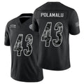 Pittsburgh #43 Polamalu Player Football V Neck Short Sleeve Black Jersey Troy For Men Youth Women Gift