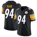 Pittsburgh #94 Black Player Football V Neck Short Sleeve Black Jersey Yahya For Men Youth Women Gift