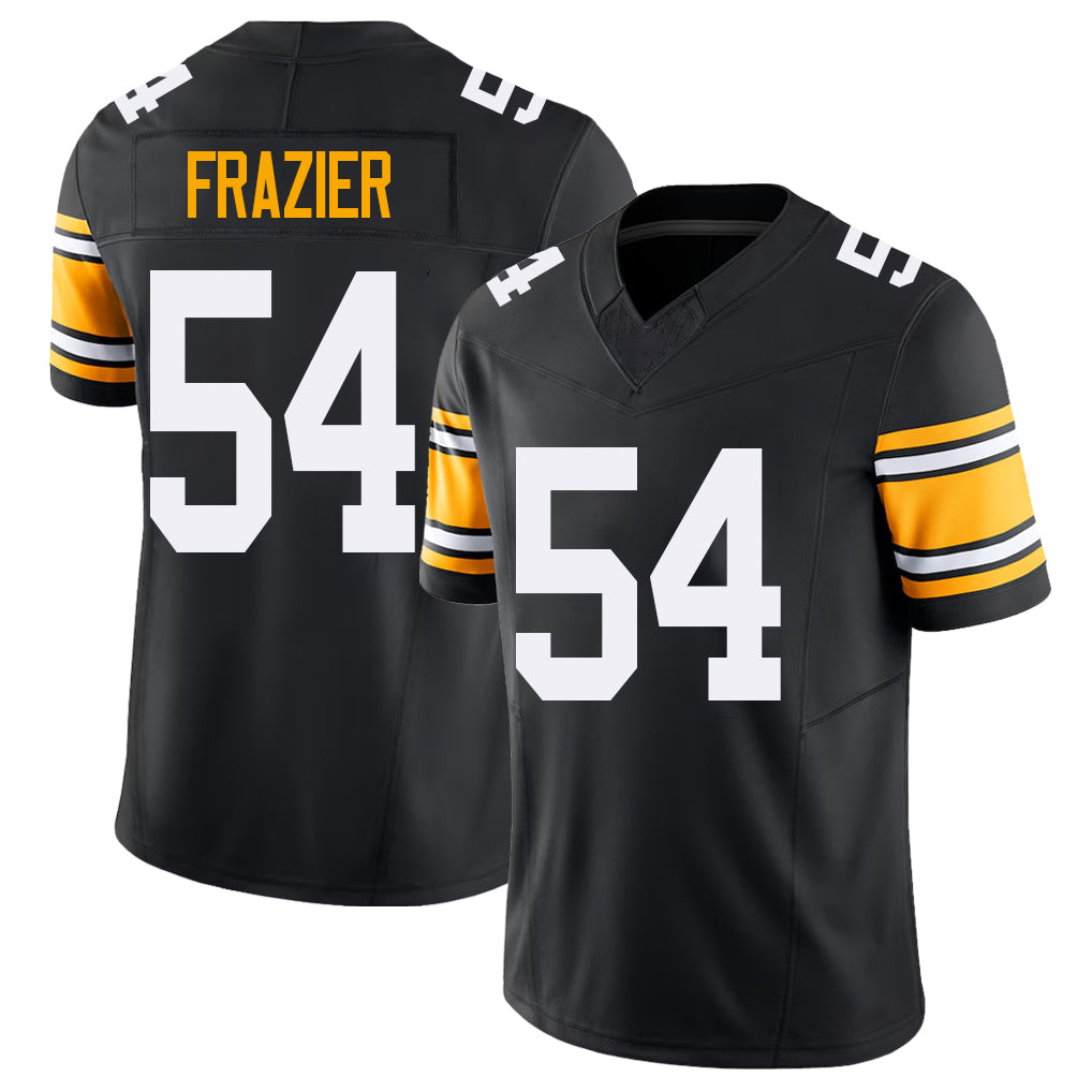 Pittsburgh #54 Frazier Black Player Football V Neck Short Sleeve Jersey Zach For Men Youth Women Gift