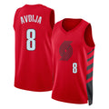 Portland #8 Avdija Player Basketball Sleeveless Red Jersey Deni For Adult Youth