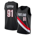 Portland #91 Cissoko Player Basketball Sleeveless Black Jersey Sidy For Adult Youth