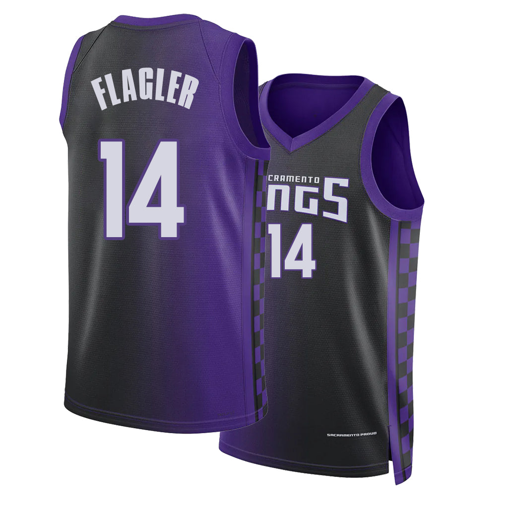 Sacramento #14 Flagler Player Basketball Sleeveless Purple Jersey Adam For Adult Youth