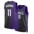 Sacramento #11 Sabonis Player Basketball Sleeveless Purple Jersey Domantas For Adult Youth