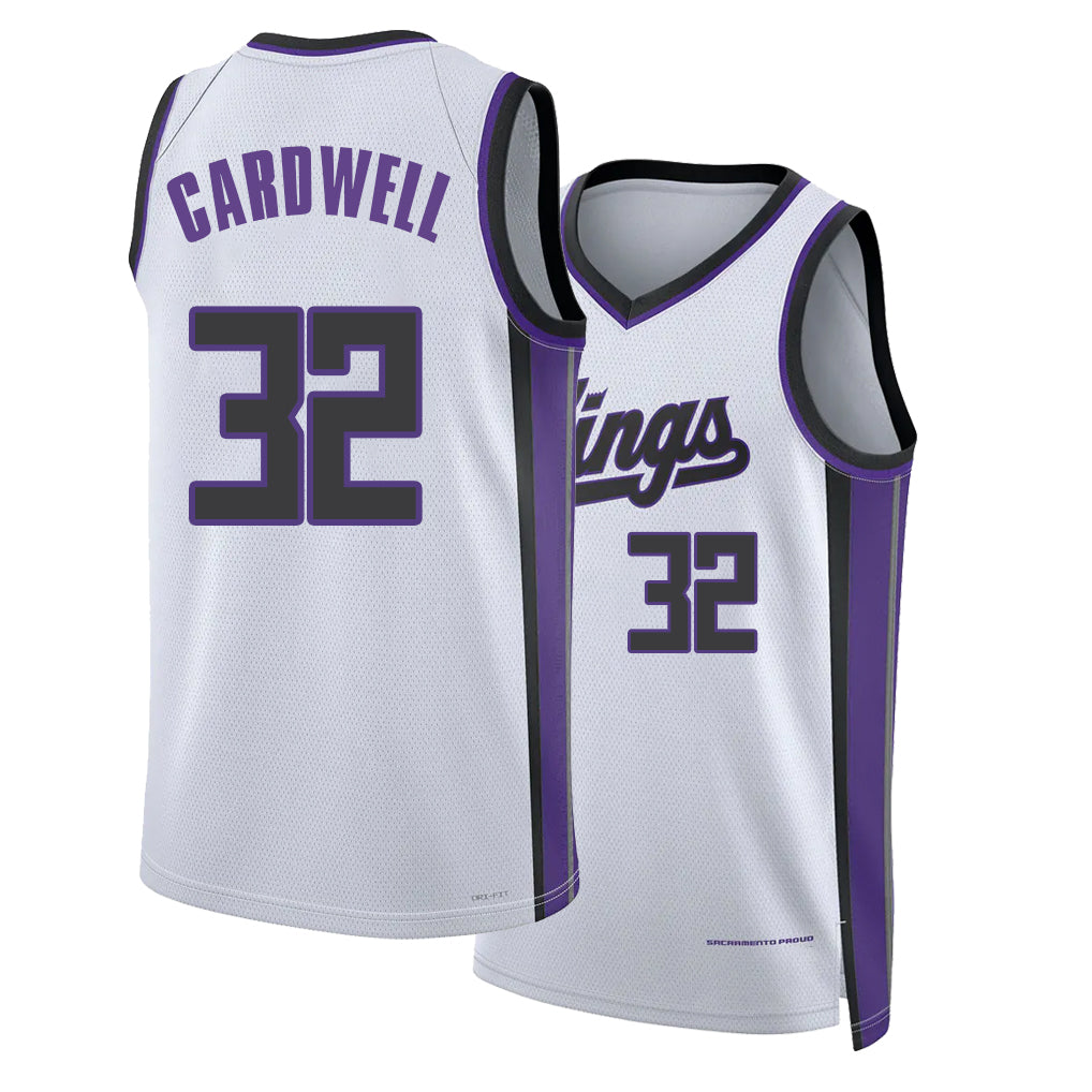 Sacramento #32 Cardwell Player Basketball Sleeveless White Jersey Dylan For Adult Youth