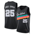 San Antonio #25 Jones Garcia Player Basketball Sleeveless Black Jersey David For Adult Youth