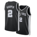 San Antonio #2 Harper Player Basketball Sleeveless Black Jersey Dylan For Adult Youth