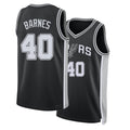 San Antonio #40 Barnes Player Basketball Sleeveless Black Jersey Harrison For Adult Youth