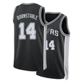 San Antonio #14 Barnstable Player Basketball Sleeveless Black Jersey Miles For Adult Youth