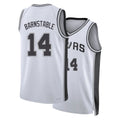 San Antonio #14 Barnstable Player Basketball Sleeveless White Jersey Miles For Adult Youth
