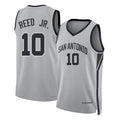 San Antonio #10 Reed Jr. Player Basketball Sleeveless Silver Jersey Tarris For Adult Youth