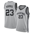 San Antonio #23 Harris Player Basketball Sleeveless Silver Jersey Tobias For Adult Youth