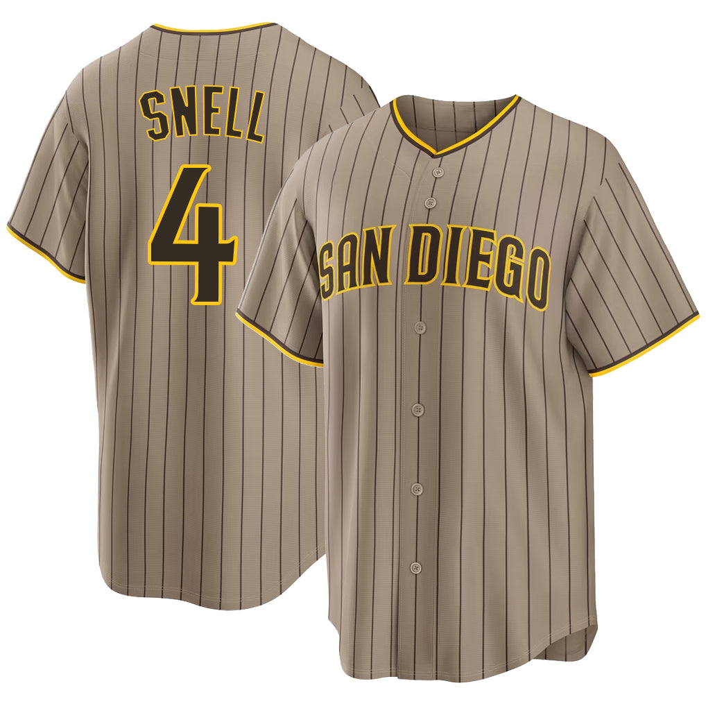 San Diego #4 Snell Player Baseball Short Sleeve Sand Jersey Blake For Men Women Youth Gift