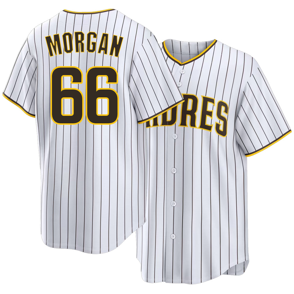 San Diego #66 Morgan Player Baseball Short Sleeve White Jersey David For Men Women Youth Gift