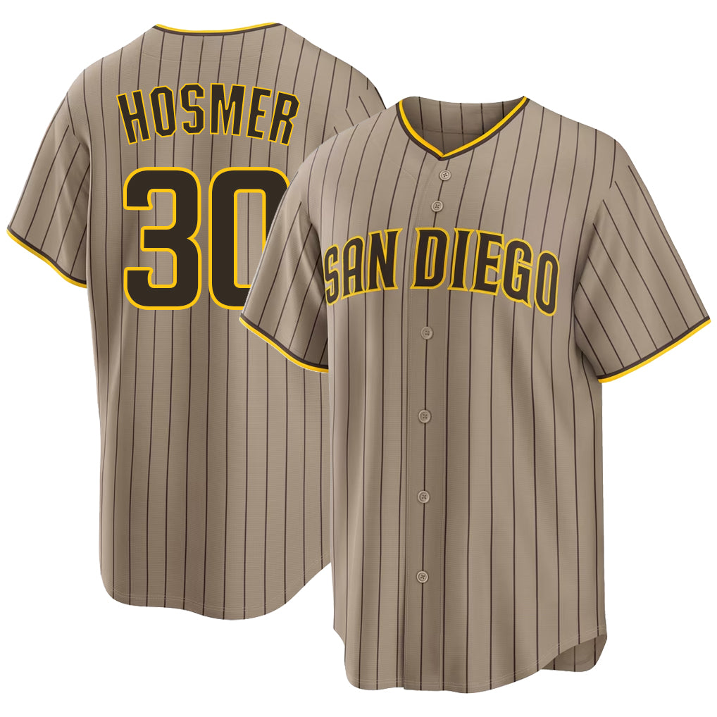 San Diego #30 Hosmer Player Baseball Short Sleeve Sand Jersey Eric For Men Women Youth Gift