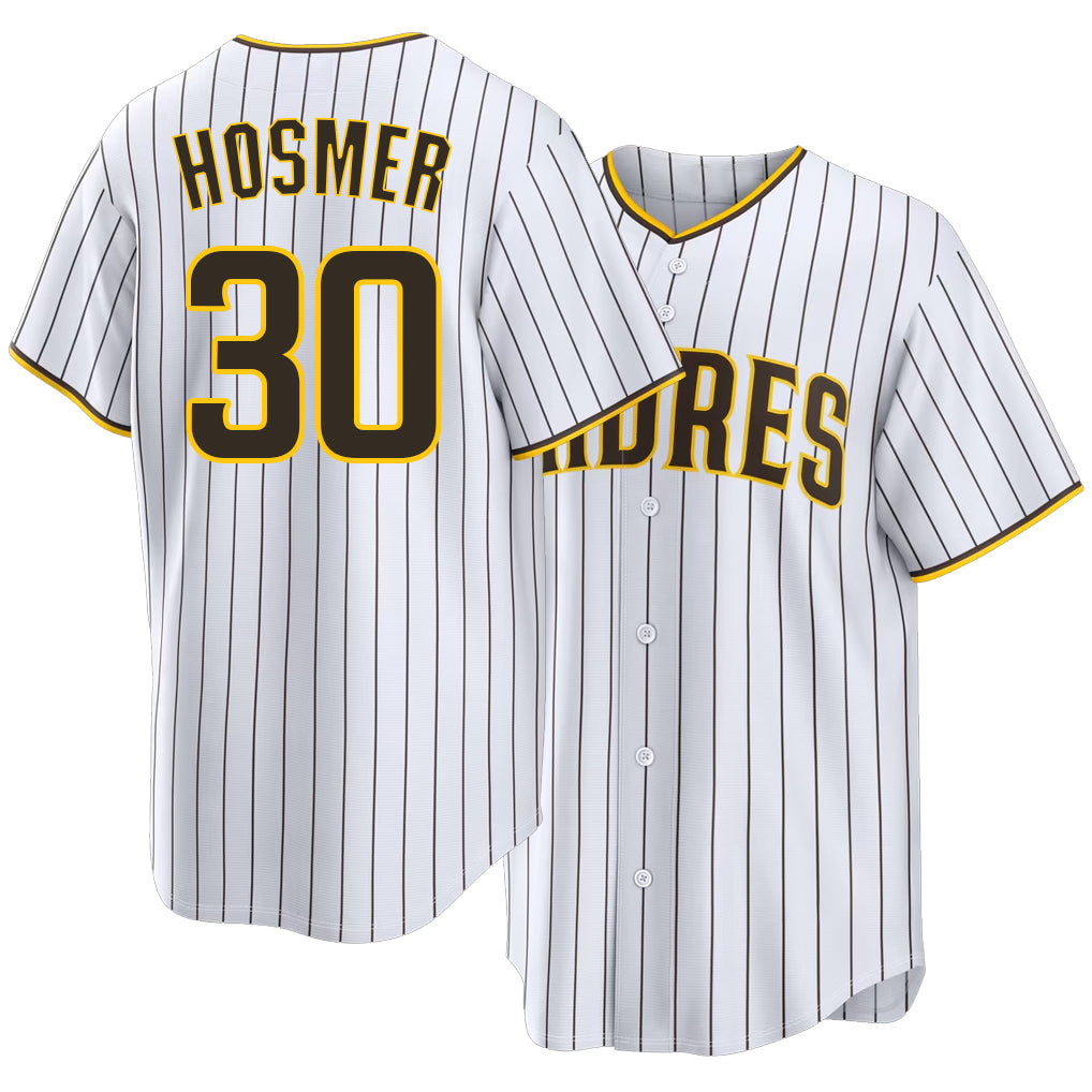 San Diego #30 Hosmer Player Baseball Short Sleeve White Jersey Eric For Men Women Youth Gift