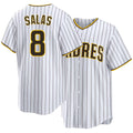 San Diego #8 Salas Player Baseball Short Sleeve White Jersey Ethan For Men Women Youth Gift
