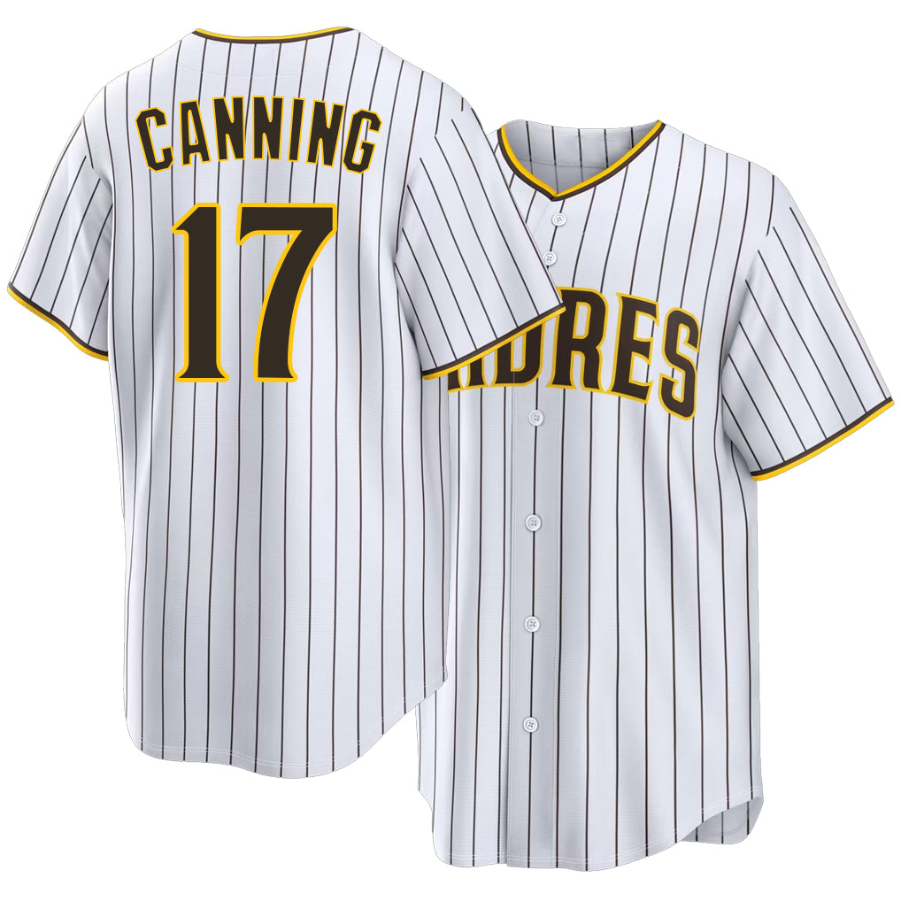 San Diego #17 Canning Player Baseball Short Sleeve White Jersey Griffin For Men Women Youth Gift