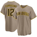 San Diego #12 Campusano Player Baseball Short Sleeve Sand Jersey Luis For Men Women Youth Gift