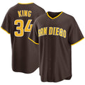 San Diego #34 King Player Baseball Short Sleeve Brown Jersey Michael For Men Women Youth Gift
