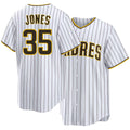 San Diego #35 Jones Player Baseball Short Sleeve White Jersey Randy For Men Women Youth Gift