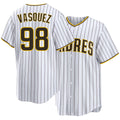 San Diego #98 Vásquez Player Baseball Short Sleeve White Jersey Randy For Men Women Youth Gift