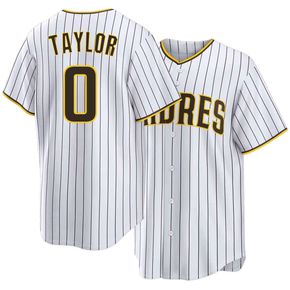 San Diego #0 Taylor Player Baseball Short Sleeve White Jersey Samad For Men Women Youth Gift