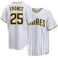 San Diego #25 France Player Baseball Short Sleeve White Jersey Ty For Men Women Youth Gift
