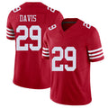 San Francisco #29 Davis Player Football V Neck Short Sleeve Scarlet Jersey Ashtyn For Men Youth Women Gift