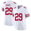 San Francisco #29 Davis Player Football V Neck Short Sleeve White Jersey Ashtyn For Men Youth Women Gift