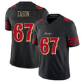 San Francisco #67 Eason Player Football V Neck Short Sleeve Black Jersey Bryson For Men Youth Women Gift