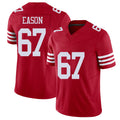 San Francisco #67 Eason Player Football V Neck Short Sleeve Scarlet Jersey Bryson For Men Youth Women Gift