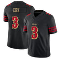 San Francisco #3 Kirk Player Football V Neck Short Sleeve Black Jersey Christian For Men Youth Women Gift