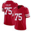 San Francisco #75 Colby Player Football V Neck Short Sleeve Scarlet Jersey Connor For Men Youth Women Gift