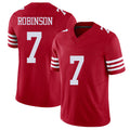 San Francisco #7 Robinson Player Football V Neck Short Sleeve Scarlet Jersey Demarcus For Men Youth Women Gift
