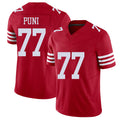 San Francisco #77 Puni Player Football V Neck Short Sleeve Scarlet Jersey Dominick For Men Youth Women Gift