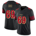 San Francisco #69 Cruz Player Football V Neck Short Sleeve Black Jersey Enrique For Men Youth Women Gift