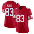 San Francisco #83 Rucci Player Football V Neck Short Sleeve Scarlet Jersey Hayden For Men Youth Women Gift