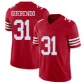 San Francisco #31 Guerendo Player Football V Neck Short Sleeve Scarlet Jersey Isaac For Men Youth Women Gift