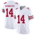 San Francisco #14 Bouwmeester Player Football V Neck Short Sleeve White Jersey Jack For Men Youth Women Gift